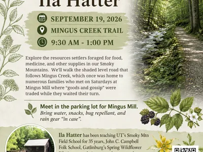 Explore the resources settlers foraged for food,
medicine, and other supplies in our Smoky
Mountains.
