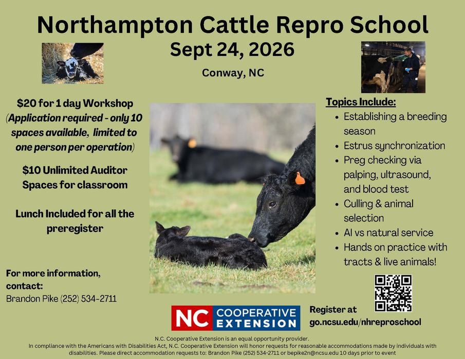 Cattle Reproduction School Flyer