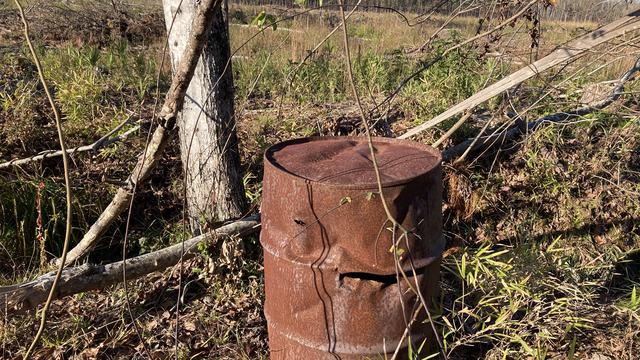 A barrel found in the woods in eastern North Carolina