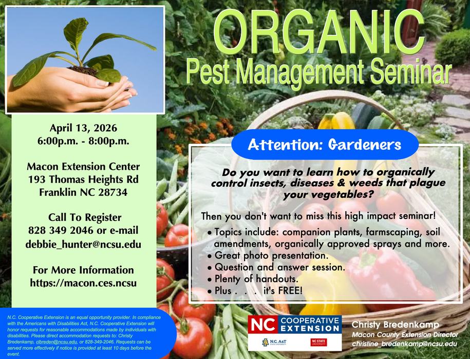 Organic Pest Management Flyer