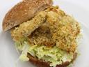 Oyster burger recipe photo.