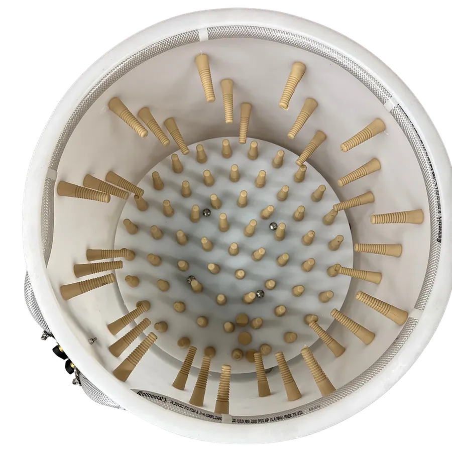 interior of chicken plucker