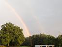 Rainbow after rain storm in NC.