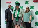 Graduating senior with National 4-H Gentlemen and State 4-H Department Head.