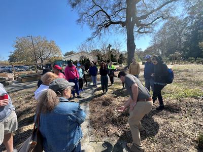 Participants learn about Rain Gardens Creek Week 2026