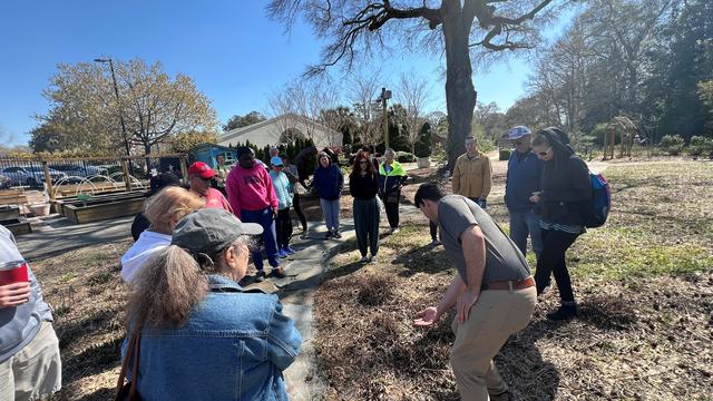 Participants learn about Rain Gardens Creek Week 2026