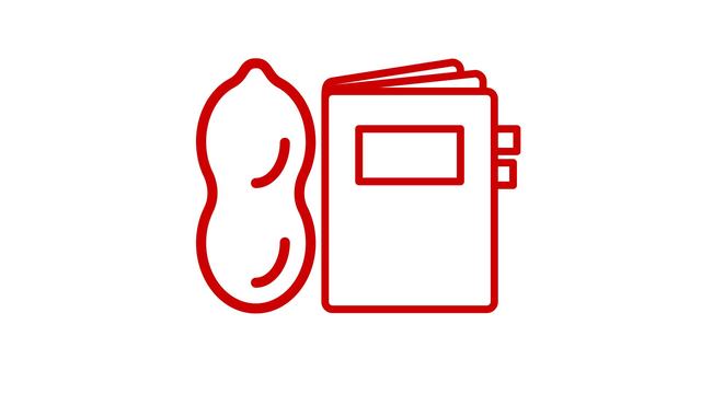 peanut beside notebook icon