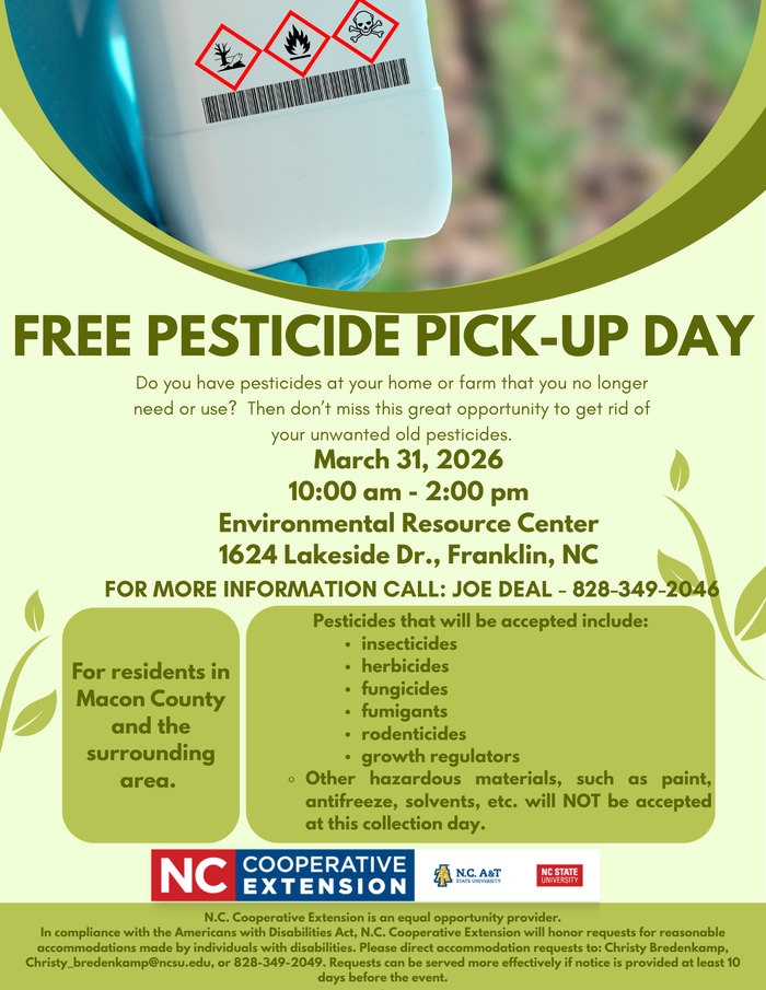 Pesticide Pick-Up Day Flyer