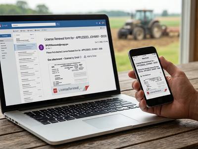 Pesticide Email Renewal on Phone/Laptop