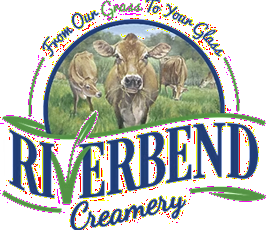 Jersey cow and logo from our grass to your glass