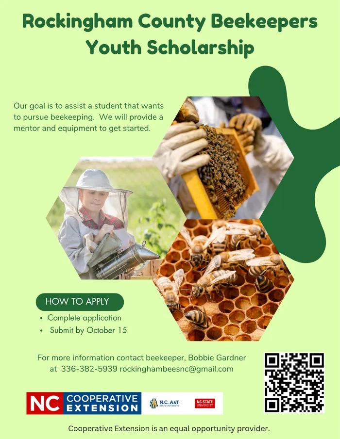 Rockingham County Beekeepers Youth Scholarship information