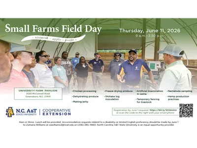 Small Farms Field Day Thursday, June 11, 9am-3:30pm people gathered in a high tunnel