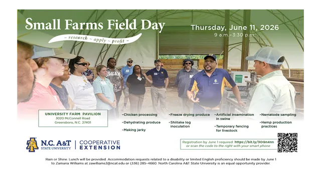 Small Farms Field Day Thursday, June 11, 9am-3:30pm people gathered in a high tunnel