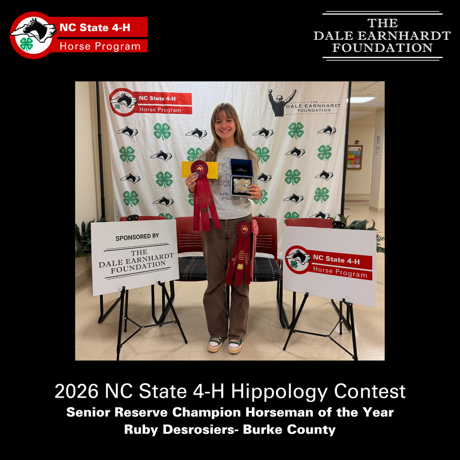 The reserve champion senior individual and their awards for the 2026 NC State 4-H Hippology Contest