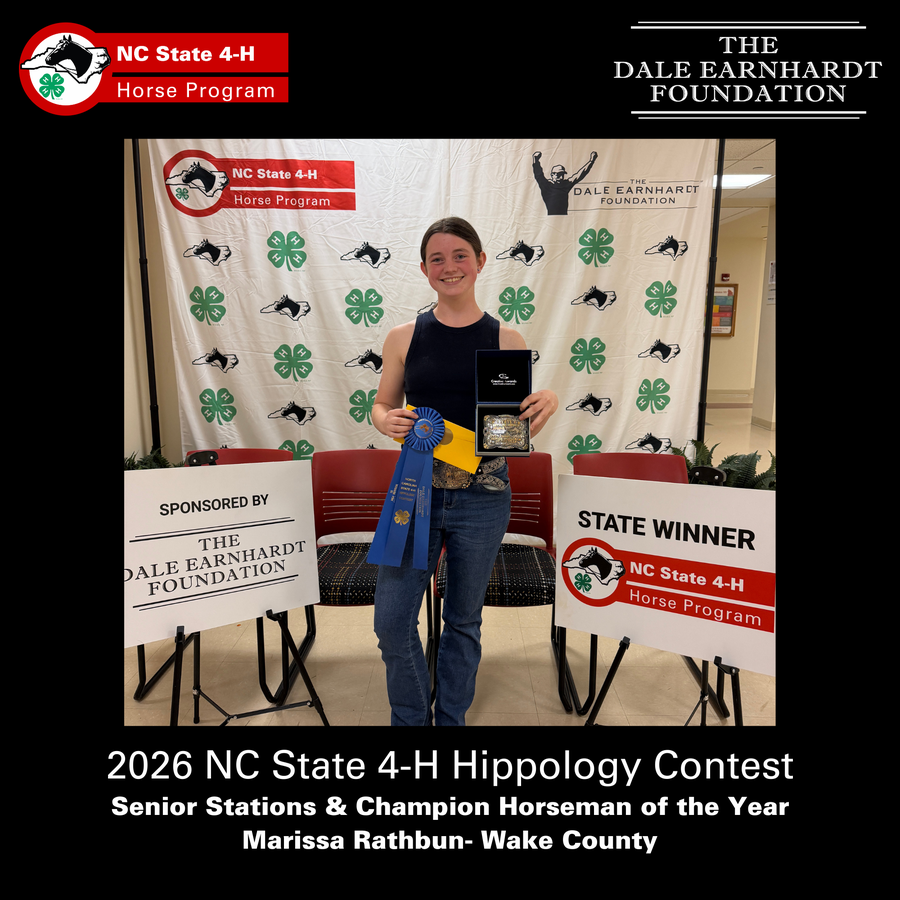 Champion Senior Horseman of the Year- 2026 NC State 4-H Hippology Contest and their awards