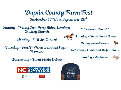 Farm Fest 2026 Duplin County September 13 - 20, 2026