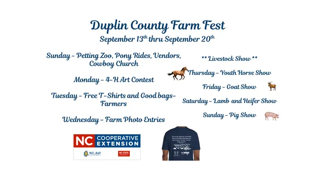 Farm Fest 2026 Duplin County September 13 - 20, 2026