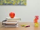 school supplies on a desk