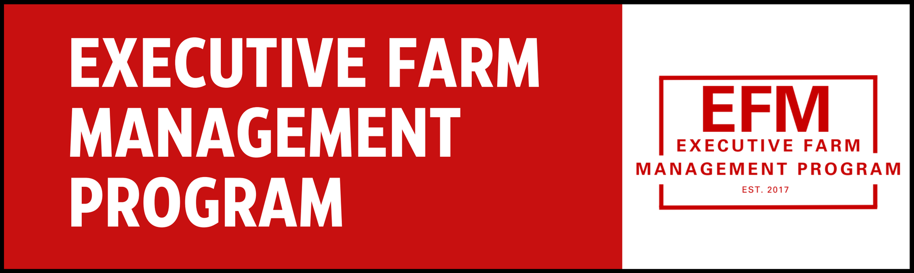 Executive Farm Management Program Heading and logo