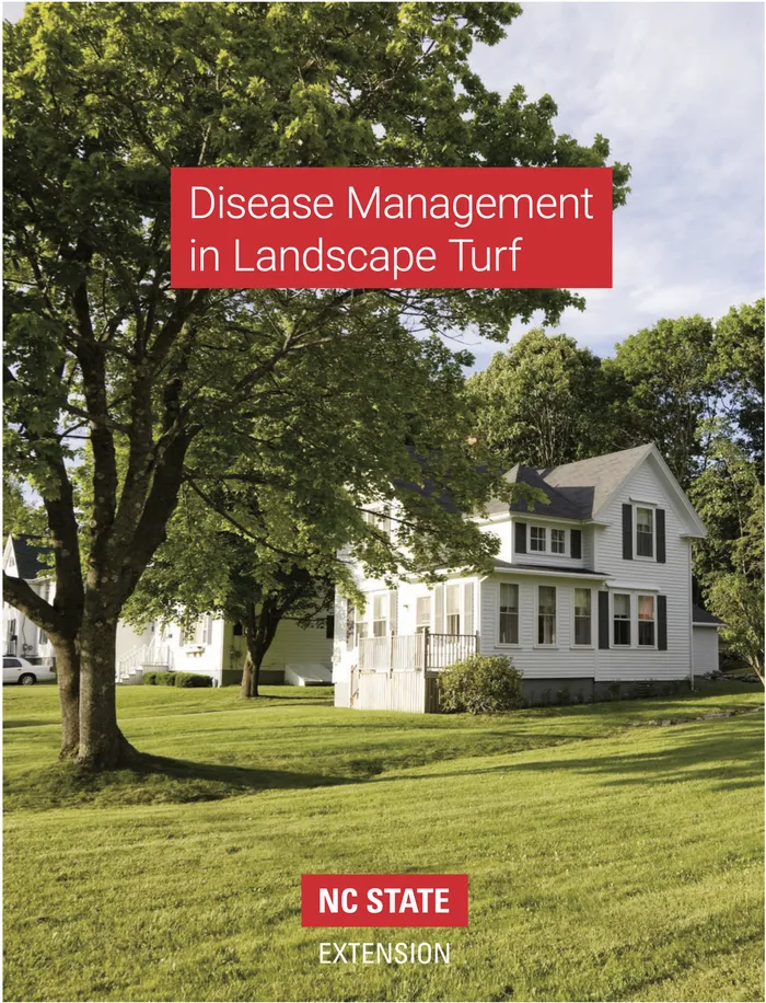 Cover page of Disease Management in Landscape Turf extension publication.