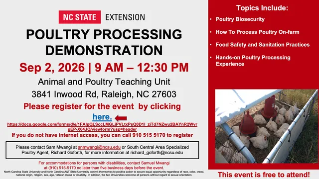 Poultry Processing Demo flyer