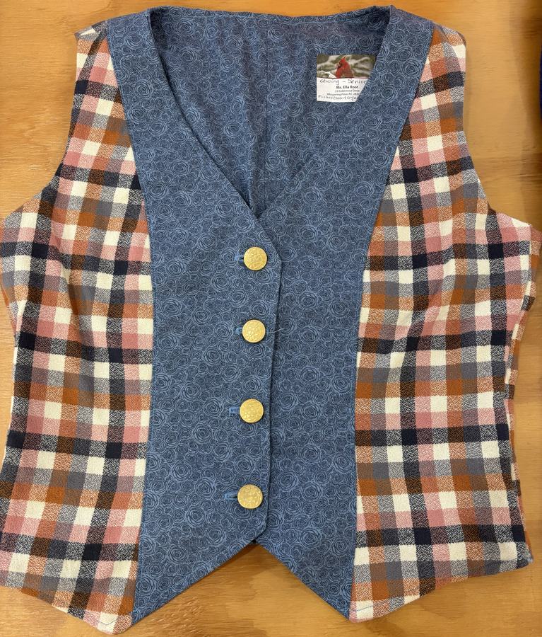 Senior Sewing Champion- Ella Root. Vest for a rider.