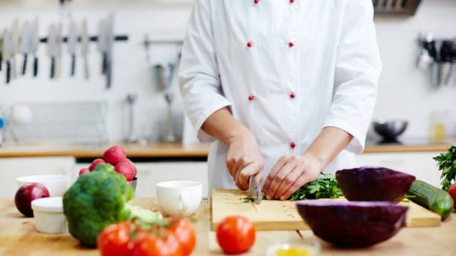 Chef Chopping Vegetables