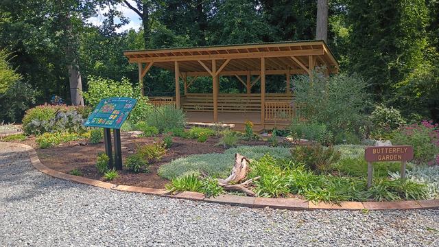 Photograph of Pollinators sign at Tanglewood Park Arboretum
