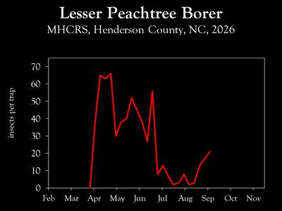 Chart showing insect population trends.