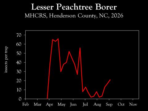 Chart showing insect population trends.