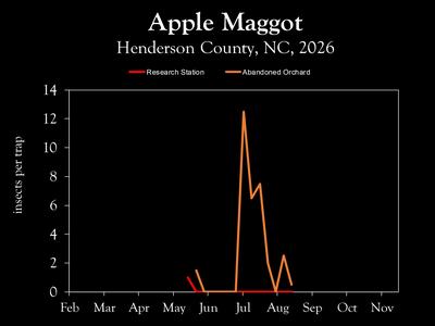 Chart showing insect population trends