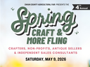 Spring Craft and More Fling with flower in background. May 9, 2026