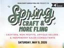Spring Craft and More Fling with flower in background. May 9, 2026