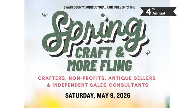 Spring Craft and More Fling with flower in background. May 9, 2026