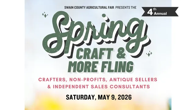 Spring Craft and More Fling with flower in background. May 9, 2026