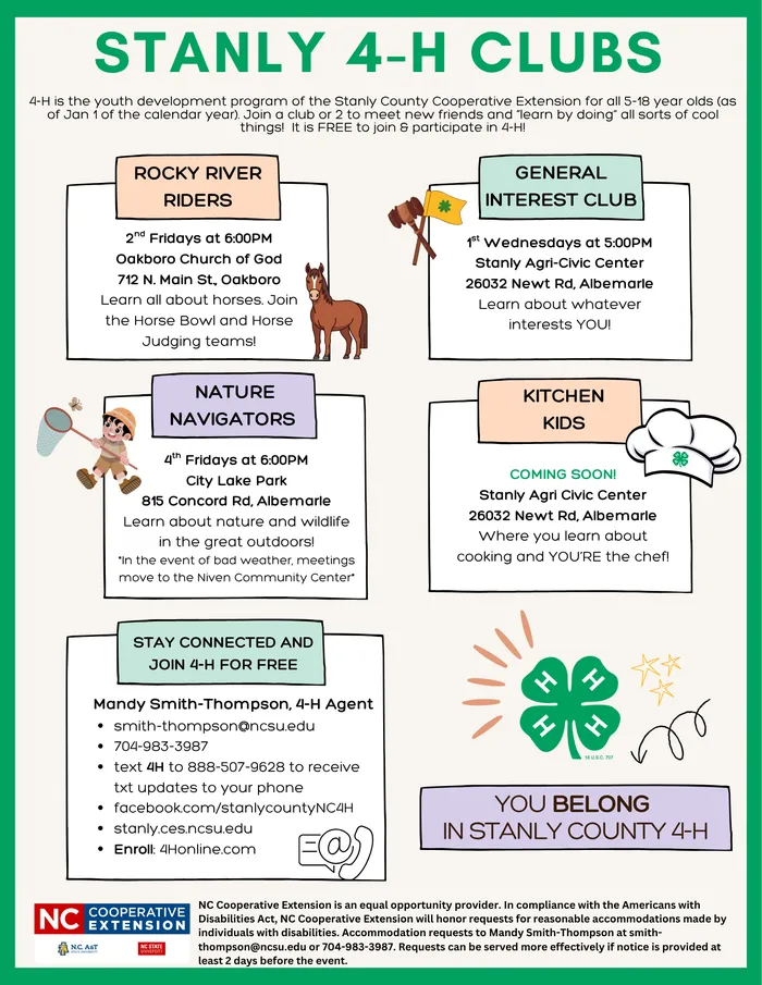 Flyer with in-text info