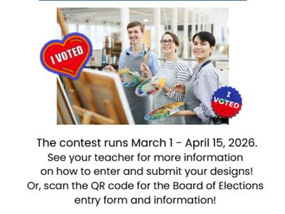 Picture of the I voted sticker information