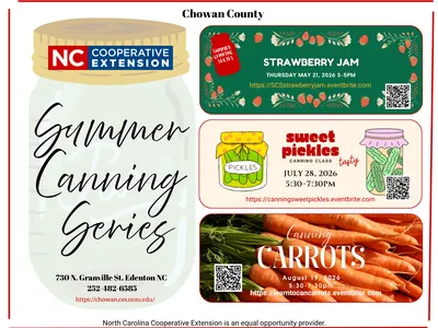 Flier describing summer canning series