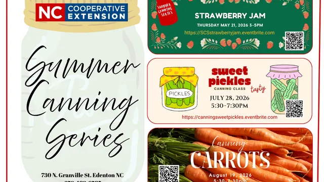 Flier describing summer canning series