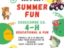 Graphics and clip art to visually enhance the flyer. Clip art coincides with camps offered.