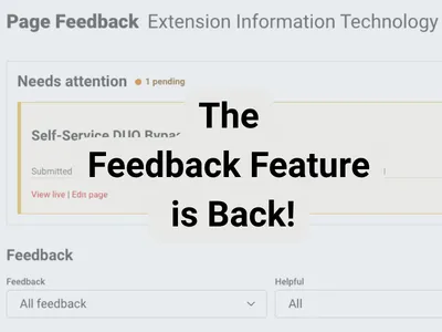 The Feedback Feature is Back