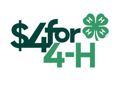 $4 for 4-H Logo