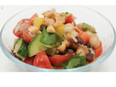 A bowl on mixed fresh vegetables