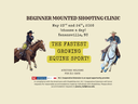 The beginner mounted shooting clinic has two available dates, you will choose May 23rd or May 24, 2026.  The clinic will be in Kenansville, NC, from 9 am to 1 pm each day.  To Register, contact Jennifer Lenfestey (910-231-7663) or jenncfequine@gmail.com.