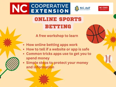 NC Cooperative Extension workshop on online sports betting safety and scam awareness.