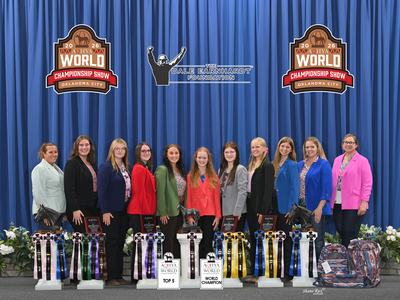 A group photo of all the NC youth and coaches at the AQHYA championship contests.