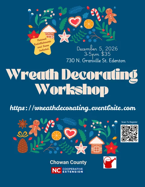 flier about Wreath Decorating Workshop
