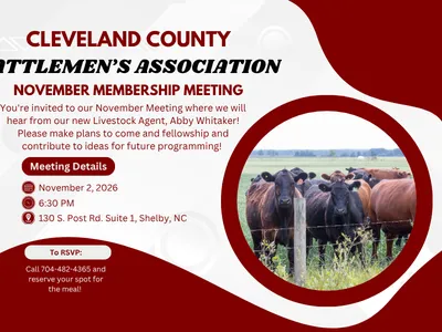 Cleveland County Cattlemen’s Association Announces November Membership Meeting