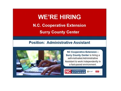 We're hiring. Administrative Assistant to work independently is a fast-paced environment.