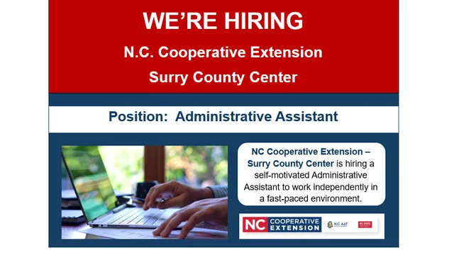 We're hiring. Administrative Assistant to work independently is a fast-paced environment.